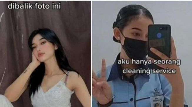 Berparas Cantik, Cewek Ini Bersyukur Meskipun Bekerja Sebagai Seorang Cleaning Service