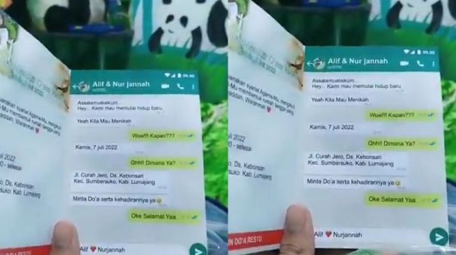 Bergaya Unik, Undangan Ala WhatsApp Ini Bikin Warganet Salfok