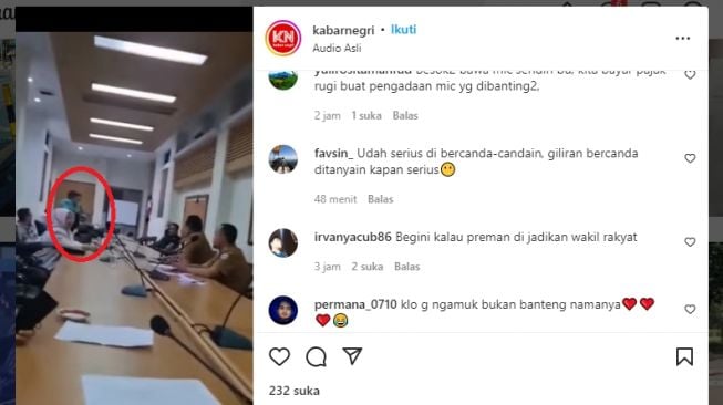 Anggota Dewan Ngamuk dan Banting Mic, Warganet: Preman Dijadikan Wakil Rakyat