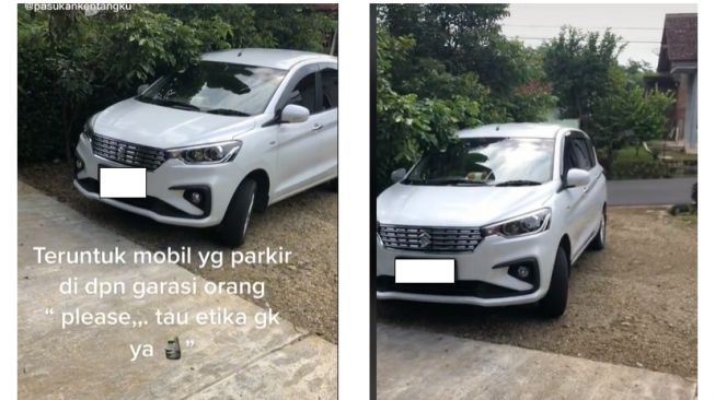 Duh, Suzuki Ertiga Tak Tahu Malu, Parkir Depan Garasi dan Bikin Susah Pemilik Rumah untuk Keluarkan Mobil