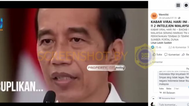 Cuplikan Presiden Jokowi pada video yang beredar (Facebook/ @Memiliki).
