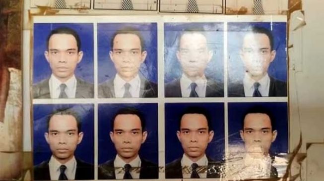 Penampakan Ustaz Abdul Somad (UAS) jadi model pas foto di luar negeri. [Instagram UAS]