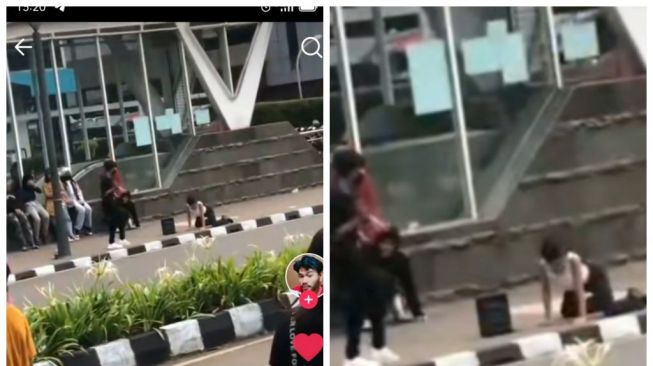 aksi joget Jeje yang tertangkap kamera [tiktok]