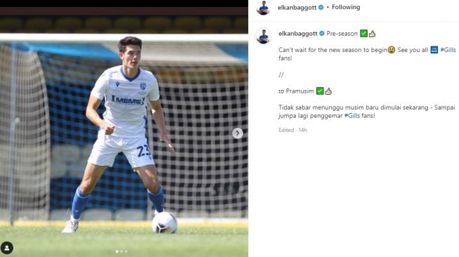 Elkan Baggott tak sabar tatap musim baru. (Instagram/elkanbaggott)