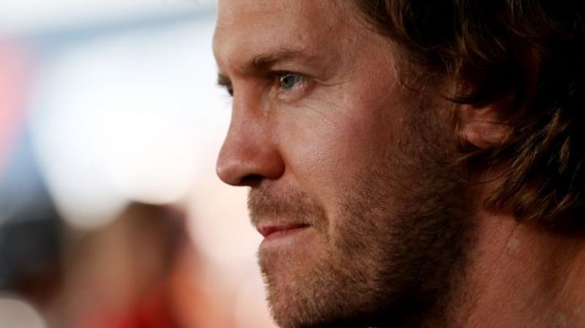 Pebalap tim Aston Martin Sebastian Vettel di jumpa pers jelang Grand Prix Hungaria, Sirkuit Hungaroring, Budapest. (28/7/2022) (ANTARA/REUTERS/BERNADETT SZABO)