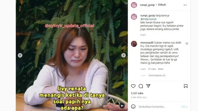 Ditanya soal Ayah Kandung, Livy Renata Mewek: Ini Topik Sensitif