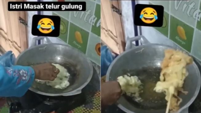 Wanita Ini Coba Bikin Telur Gulung, Suaminya Malah Ketawa Lihat Hasilnya