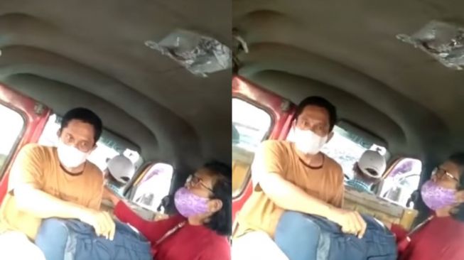 Viral Video Pria Diduga Copet Hendak Ambil Barang di Tas Milik Emak-emak, Aksinya Direkam Penumpang Lain