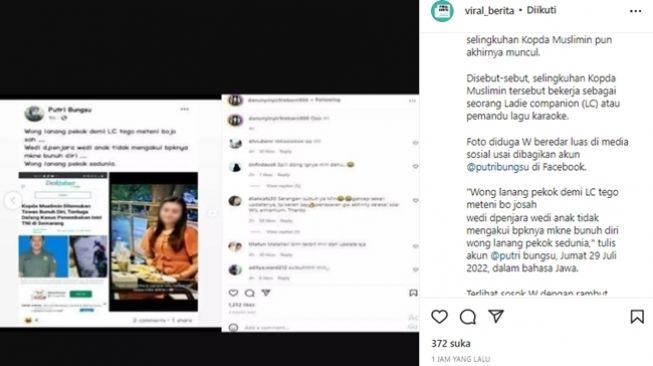 Beredar Foto Diduga Wanita Selingkuhan Kopda Muslimin, Profesinya Jadi Perbincangan Publik