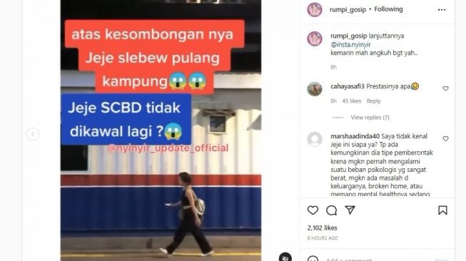 Viral Video Jeje Slebew Jalan Tanpa Dikawal Lagi, Netizen Nyinyir: Seleb Musiman Ya Gitu