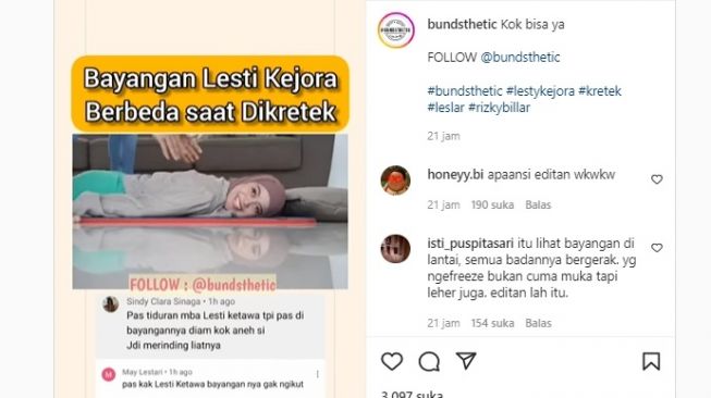 Bayangan Lesti Kejora saat Dikretek Beda Bikin Merinding, Netizen: Editan Itu Biar Ramai