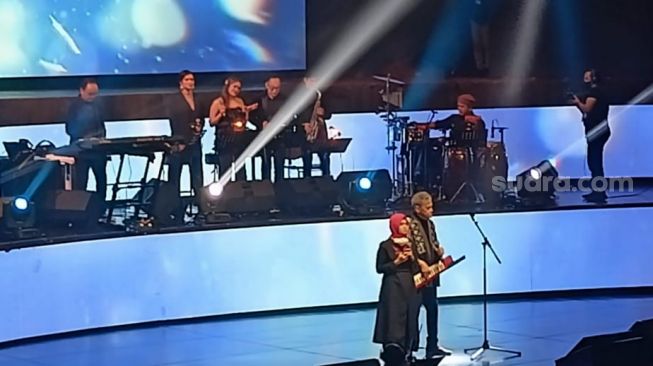 Fariz RM di konser 'Semua Jadi Satu' di Balai Sarbini, Jakarta pada Jumat (29/7/2022) [Suara.com/Rena Pangesti]