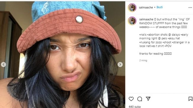 Potret tato anak kembar Titi DJ, Salma dan Salwa [Instagram/@salmaache]