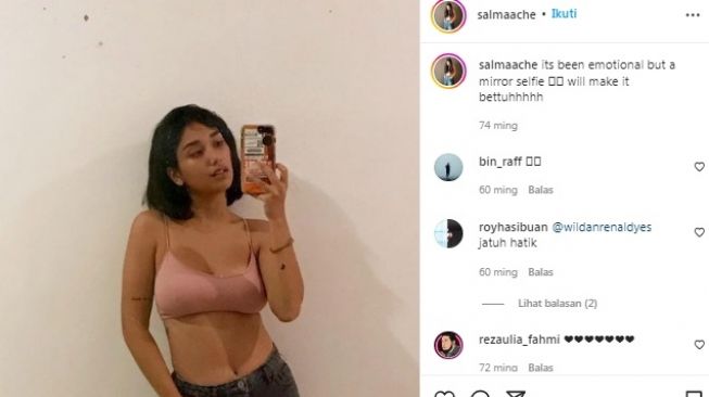 Potret tato anak kembar Titi DJ, Salma dan Salwa [Instagram/@salmaache]