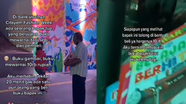 Miris, di Balik Fenomena Citayam Fashion Week, Ada Bapak Penjual Buku Mewarnai Yang Sepi Pembeli