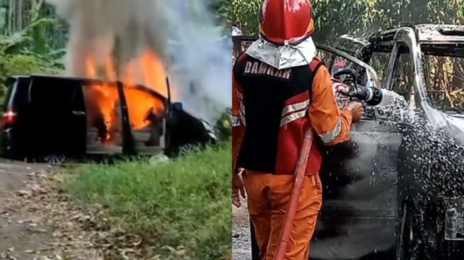 Usai Servis di Bengkel, Sebuah Mobil Toyota Alphard Terbakar, Netizen: Semua Hanya Titipan