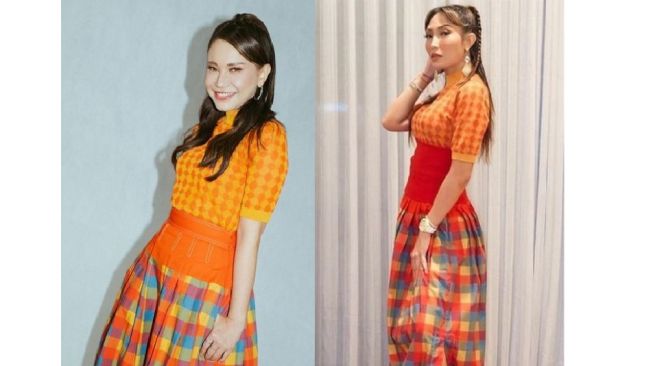 Adu Gaya Ayu Dewi dan Rossa saat Kembaran Outfit Tory Burch, Penampilannya Super Stunning!