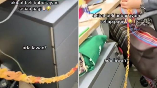 Rutin Beli Bubur Ayam Tiap Pagi, Wanita Ini Koleksi Karet Pengikatnya Sampai Bisa Dibuat Main Lompat Tali