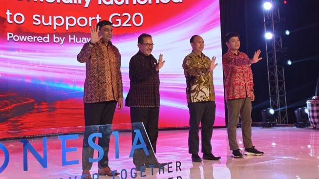 Peluncuran Indosat 5G di Nusa Dua, Bali, Rabu (3/8/2022). [Suara.com/Eviera Paramita Sandi] 