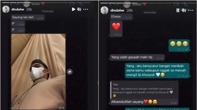 Nama Kontak Seleb di HP Pasangan (instagram/@dindahw)