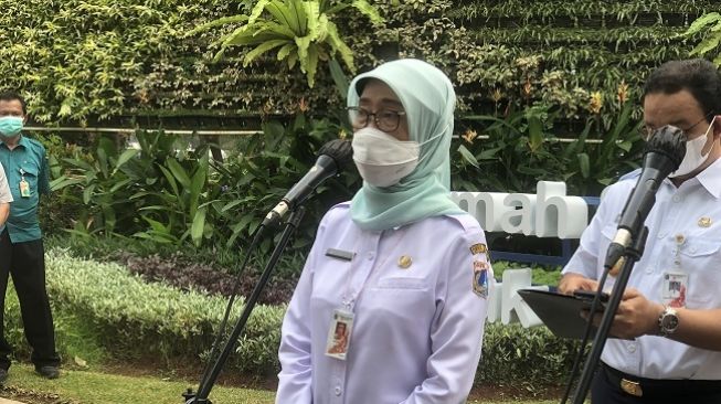 Kepala Dinas Kesehatan DKI Jakarta, Widyastuti. (Suara.com/Faqih)