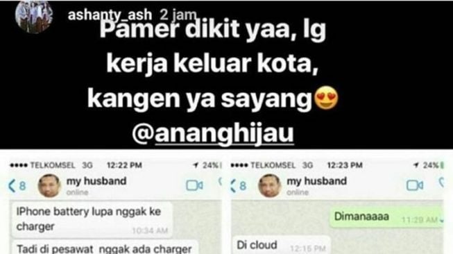 Nama Kontak Seleb di HP Pasangan (instagram/@ashanty_ash)