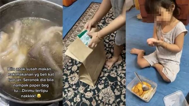 Bisa Dicoba Bunda, Emak-emak Ini Punya Cara Unik Mengatasi Anak Susah Makan