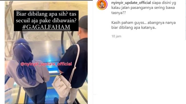 Tas dibawakan pacar (instagram/nyinyir_update_official)