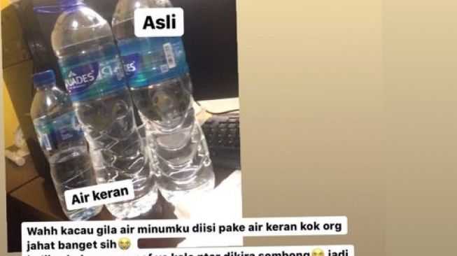 Minum Air Putih dari Botol yang Ditinggal 7 Hari, Wanita Tuduh Rekan Kerja Isi Pakai Air Keran, Publik: Suudzon!