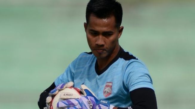 Borneo FC goalkeeper Angga Saputro.  (Ini balikpapan.com)
