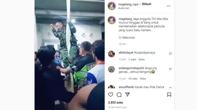 Langsung Nemplok, Anggota TNI Ini Bikin Terdiam Massa yang Nyaris Ricuh