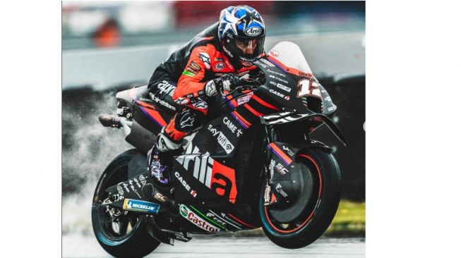 Maverick Vinales saat meraih podium ketiga di MotoGP Assen 2022 (Instagram)