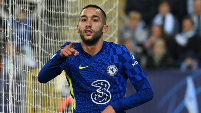 Penyerang sayap Chelsea, Hakim Ziyech. [Jonathan NACKSTRAND / AFP]