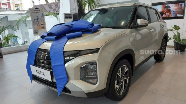 Hyundai Creta di Hyundai Andalan, Jakarta, Kamis (4/8/2022). [Suara.com/Manuel Jeghesta]