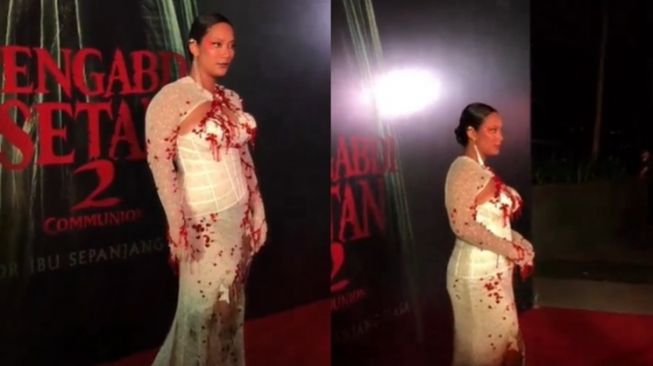 Potret Tara Basro di Gala Premiere 'Pengabdi Setan 2' (Instagram/@ghifarking)