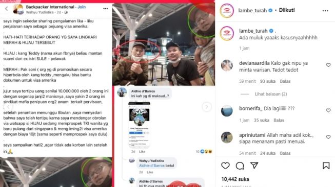 Teddy Pardiyana dituduh melakukan penipuan visa. [Instagram]