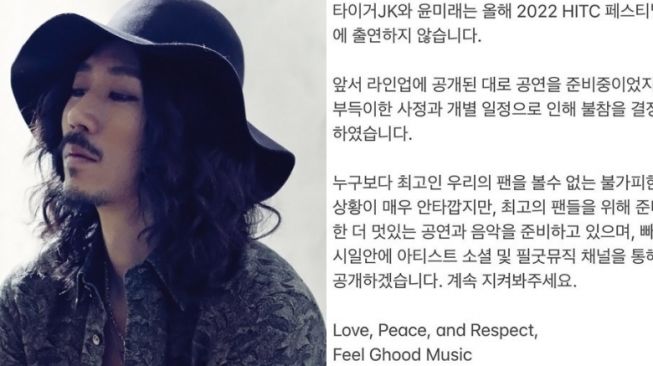 Tiger JK dan Yoon MiRae Absen di Head In The Clouds 2022, Akibat Kontroversi?