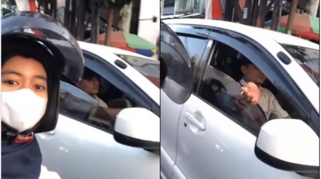 Cantik dan Pemberani, Perempuan Ini Tegur Pemobil yang Buang Abu Rokok ke Jalan