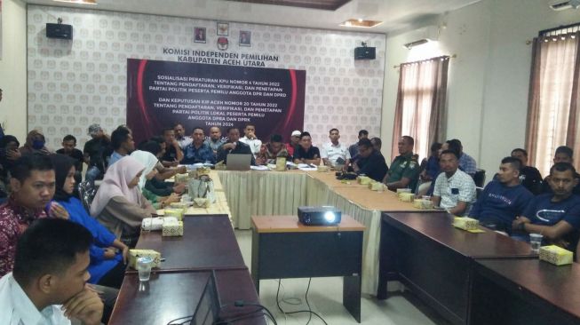 KIP Aceh Utara Sosialisasi PKPU Pendaftaran dan Verifikasi Parpol