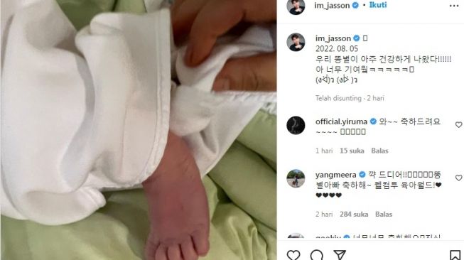 Potret anak Hong Hyun Hee dan Jason [Instagram/@im_jasson]