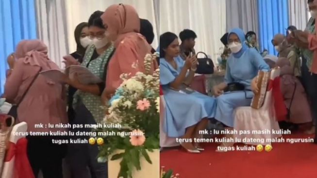 Nikah Pas Masih Kuliah, Bridesmaid Malah Sibuk Kirim Tugas