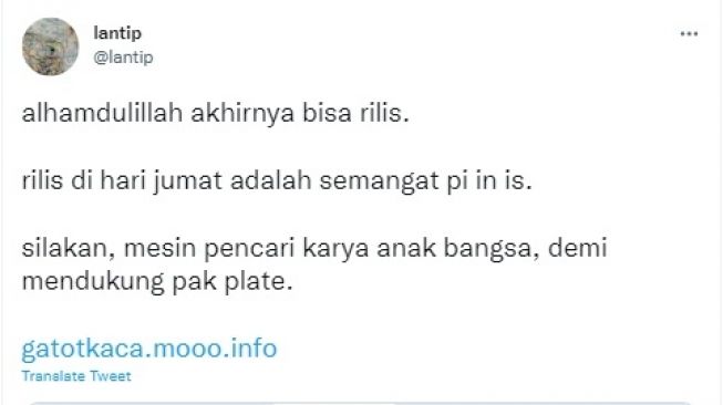 Cuitan warganet terkait mesin pencari Indonesia. [Twitter]