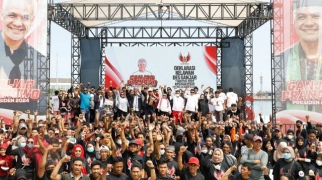 Ribuan Relawan Berkumpul di Makassar, Deklarasi Ganjar Pranowo Calon Presiden 2024