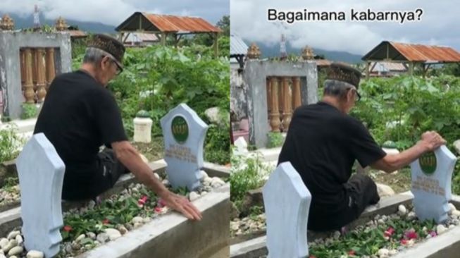 Momen Haru Suami Ziarah Makam Istri Tercinta: Bagaimana Kabarmu di Rumahmu?
