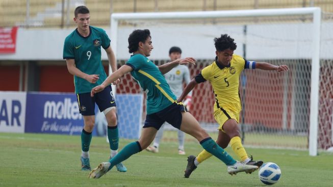 Malaysia U-16 imbang lawan Australia U-16. (Twitter/@AFFPresse)