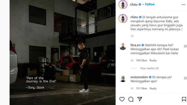 Rifat Sungkar Galau: Ada Sesuatu yang Harus Gue Tinggalin, Kira-kira Apa Ya?