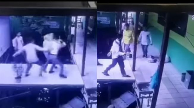 Terekam CCTV, Pengeroyokan Siswa saat Berada di Sekolah, Korban Dihantam hingga Tersungkur ke Lantai