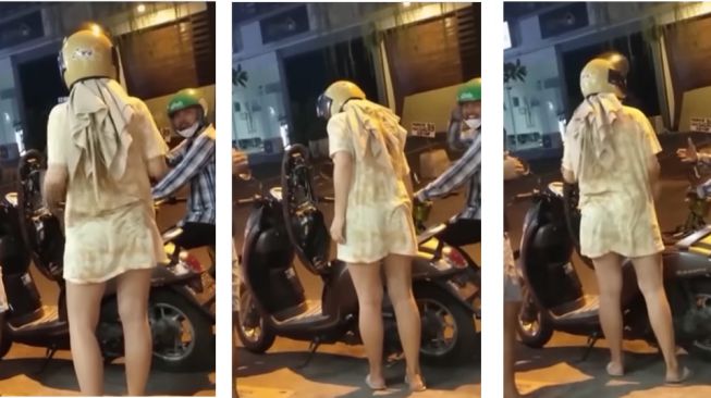 Viral Pemotor Honda Scoopy Jadi Sorotan Gara-Gara Outfit, Publik Bingung dengan Konsepnya