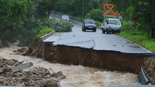 Banjir di Seoul, Korea Selatan.(Antara)