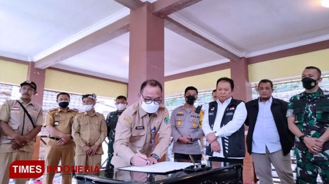 Teken Kesepakatan Jaga Kondusifitas Pasca Penyerangan yang Menghanguskan Rumah dan Kendaraan Warga Mulyorejo Jember